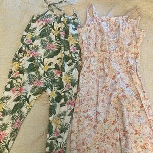 Girl Toddler 2 Floral Print Jumpsuits